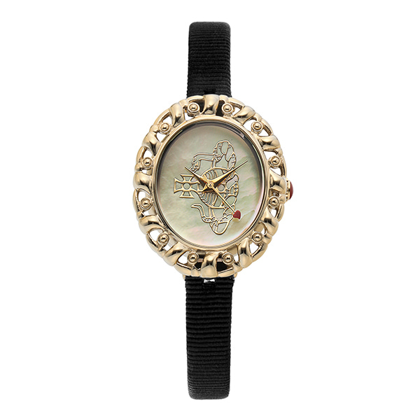 비비안웨스트우드 로코코 여성 가죽 손목 시계 VV005CMBK